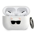 Carcasa Karl Lagerfeld Silicone Choupette compatibila cu Apple AirPods Pro, Alb 2 - lerato.ro