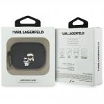 Carcasa Karl Lagerfeld Silicone Karl and Chaupette Head 3D compatibila cu Apple AirPods Pro 3, Negru 5 - lerato.ro