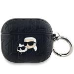 Carcasa Karl Lagerfeld Monogram Karl and Choupette Head compatibila cu Apple AirPods 3, Negru 2 - lerato.ro