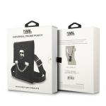 Geanta universala Karl Lagerfeld Ikonik Karl Chain, 18.5 x 11.5 x 2 cm, 5 compartimente, Negru 7 - lerato.ro