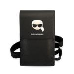 Geanta universala Karl Lagerfeld Metal Karl Head, 18.5 x 11.5 x 2 cm, 5 compartimente, Negru 2 - lerato.ro