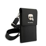 Geanta universala Karl Lagerfeld Metal Karl Head, 18.5 x 11.5 x 2 cm, 5 compartimente, Negru 4 - lerato.ro