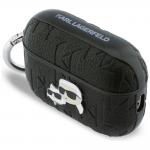 Carcasa Karl Lagerfeld Monogram Karl and Choupette Head compatibila cu Apple AirPods Pro 3, Negru 4 - lerato.ro