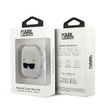 Carcasa Karl Lagerfeld Silicone Choupette compatibila cu Apple AirPods 1/2, Alb 4 - lerato.ro