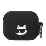 Carcasa Karl Lagerfeld Silicone Choupette Head 3D compatibila cu Apple AirPods Pro, Negru 2 - lerato.ro