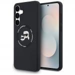 Carcasa Karl Lagerfeld Silicone Karl and Choupette Heads cu MagSafe compatibila cu Samsung Galaxy S25 FE, Negru 4 - lerato.ro