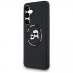 Carcasa Karl Lagerfeld Silicone Karl and Choupette Heads cu MagSafe compatibila cu Samsung Galaxy S25 FE, Negru 3 - lerato.ro