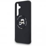 Carcasa Karl Lagerfeld Silicone Karl and Choupette Heads cu MagSafe compatibila cu Samsung Galaxy S25 FE, Negru 7 - lerato.ro
