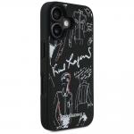 Carcasa Karl Lagerfeld Grained Pattern and Logo cu MagSafe compatibila cu iPhone 16, Negru 5 - lerato.ro