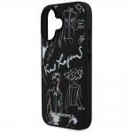 Carcasa Karl Lagerfeld Grained Pattern and Logo cu MagSafe compatibila cu iPhone 16, Negru 7 - lerato.ro