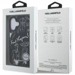 Carcasa Karl Lagerfeld Grained Pattern and Logo cu MagSafe compatibila cu iPhone 16, Negru 9 - lerato.ro