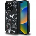 Carcasa Karl Lagerfeld Grained Pattern and Logo cu MagSafe compatibila cu iPhone 16 Pro, Negru 4 - lerato.ro