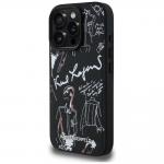 Carcasa Karl Lagerfeld Grained Pattern and Logo cu MagSafe compatibila cu iPhone 16 Pro, Negru 3 - lerato.ro