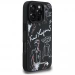 Carcasa Karl Lagerfeld Grained Pattern and Logo cu MagSafe compatibila cu iPhone 16 Pro, Negru 5 - lerato.ro