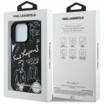Carcasa Karl Lagerfeld Grained Pattern and Logo cu MagSafe compatibila cu iPhone 16 Pro, Negru 9 - lerato.ro