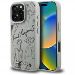 Carcasa Karl Lagerfeld Grained Pattern and Logo cu MagSafe compatibila cu iPhone 16 Pro Max, Gri 4 - lerato.ro