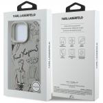 Carcasa Karl Lagerfeld Grained Pattern and Logo cu MagSafe compatibila cu iPhone 16 Pro Max, Gri 9 - lerato.ro