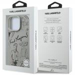 Carcasa Karl Lagerfeld Grained Pattern and Logo cu MagSafe compatibila cu iPhone 16 Pro, Gri 9 - lerato.ro