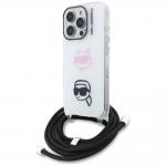 Carcasa Karl Lagerfeld IML Crossbody Karl and Choupette compatibila cu iPhone 16 Pro, Alb 3 - lerato.ro