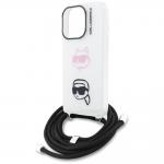 Carcasa Karl Lagerfeld IML Crossbody Karl and Choupette compatibila cu iPhone 16 Pro, Alb 6 - lerato.ro