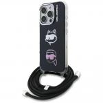 Carcasa Karl Lagerfeld IML Crossbody Karl and Choupette compatibila cu iPhone 16 Pro, Negru 4 - lerato.ro