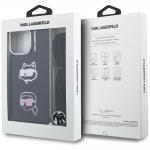 Carcasa Karl Lagerfeld IML Crossbody Karl and Choupette compatibila cu iPhone 16 Pro, Negru 8 - lerato.ro
