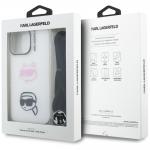 Carcasa Karl Lagerfeld IML Crossbody Karl and Choupette compatibila cu iPhone 16 Pro Max, Alb 8 - lerato.ro