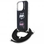 Carcasa Karl Lagerfeld IML Crossbody Karl and Choupette compatibila cu iPhone 16 Pro Max, Negru 6 - lerato.ro