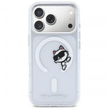 Carcasa Karl Lagerfeld IML Peekaboo cu MagSafe compatibila cu iPhone 17 Pro, Transparent