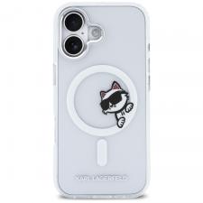 Carcasa Karl Lagerfeld IML Peekaboo cu MagSafe compatibila cu iPhone 17, Transparent