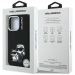 Carcasa Karl Lagerfeld Silicone Karl and Choupette Sketch cu MagSafe compatibila cu iPhone 16 Pro Max, Negru 9 - lerato.ro