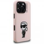 Carcasa Karl Lagerfeld Silicone Karl Sketch cu MagSafe compatibila cu iPhone 16 Pro Max, Roz 5 - lerato.ro