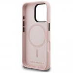 Carcasa Karl Lagerfeld Silicone Karl Sketch cu MagSafe compatibila cu iPhone 16 Pro Max, Roz 8 - lerato.ro