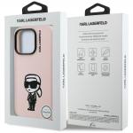 Carcasa Karl Lagerfeld Silicone Karl Sketch cu MagSafe compatibila cu iPhone 16 Pro, Roz 9 - lerato.ro