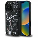 Carcasa Karl Lagerfeld Grained Pattern and Logo cu MagSafe compatibila cu iPhone 16 Pro Max, Negru 4 - lerato.ro