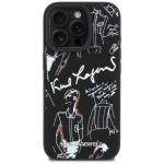 Carcasa Karl Lagerfeld Grained Pattern and Logo cu MagSafe compatibila cu iPhone 16 Pro Max, Negru 2 - lerato.ro