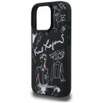 Carcasa Karl Lagerfeld Grained Pattern and Logo cu MagSafe compatibila cu iPhone 16 Pro Max, Negru 7 - lerato.ro