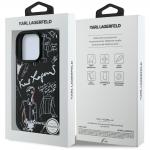 Carcasa Karl Lagerfeld Grained Pattern and Logo cu MagSafe compatibila cu iPhone 16 Pro Max, Negru 9 - lerato.ro