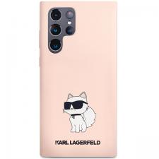 Carcasa Karl Lagerfeld Silicone Choupette compatibila cu Samsung Galaxy S24 Ultra, Roz