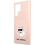 Carcasa Karl Lagerfeld Silicone Choupette compatibila cu Samsung Galaxy S24 Ultra, Roz 7 - lerato.ro