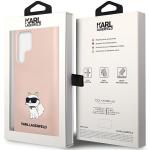 Carcasa Karl Lagerfeld Silicone Choupette compatibila cu Samsung Galaxy S24 Ultra, Roz 9 - lerato.ro