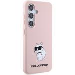 Carcasa Karl Lagerfeld Silicone Choupette compatibila cu Samsung Galaxy S24 Plus, Roz 5 - lerato.ro