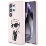 Carcasa Karl Lagerfeld Silicone Graffiti Ikonik Printed Logo cu MagSafe compatibila cu Samsung Galaxy S25 Ultra, Roz 4 - lerato.ro