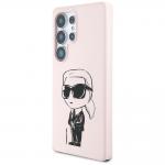 Carcasa Karl Lagerfeld Silicone Graffiti Ikonik Printed Logo cu MagSafe compatibila cu Samsung Galaxy S25 Ultra, Roz 3 - lerato.ro