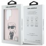 Carcasa Karl Lagerfeld Silicone Graffiti Ikonik Printed Logo cu MagSafe compatibila cu Samsung Galaxy S25 Ultra, Roz 9 - lerato.ro