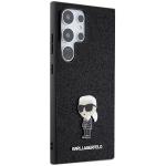 Carcasa Karl Lagerfeld Fixed Glitter Ikonik Logo Metal Pin compatibila cu Samsung Galaxy S24 Ultra, Negru 5 - lerato.ro