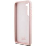 Carcasa Karl Lagerfeld Silicone Choupette Metal Pin compatibila cu Samsung Galaxy S24, Roz 8 - lerato.ro