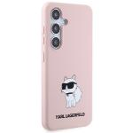 Carcasa Karl Lagerfeld Silicone Choupette compatibila cu Samsung Galaxy S24, Roz 5 - lerato.ro