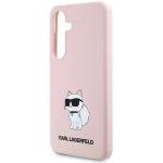 Carcasa Karl Lagerfeld Silicone Choupette compatibila cu Samsung Galaxy S24, Roz 7 - lerato.ro