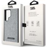 Carcasa Karl Lagerfeld Rhinestone Metal Logo compatibila cu Samsung Galaxy S24 Ultra, Silver 9 - lerato.ro